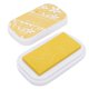 thumbnail image 2 of Almohadilla de tinta Color Metal grande DIY artesanía a mano sello de goma agenda libro tinta PadFlash amarillo, 2 of 5