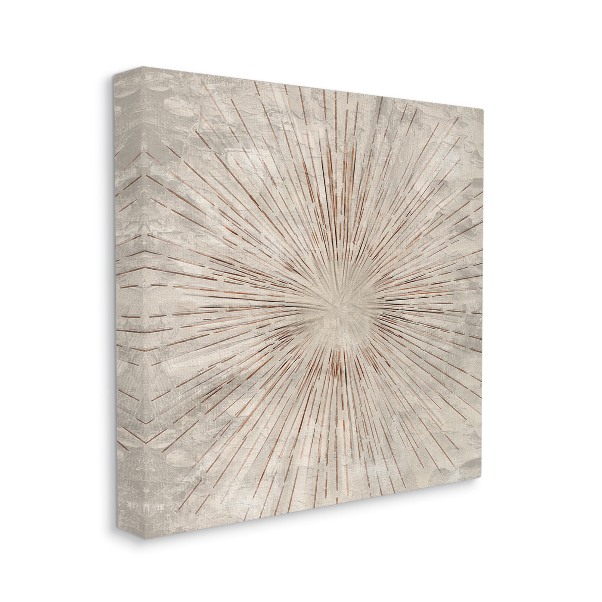 Stupell Industries Burst of Brown Pattern Abstract Painting Gallery Wrapped Canvas Print Wall Art, 30 x 30