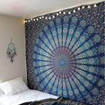 thumbnail image 1 of Tapiz de mandala multicolor, colgante de pared indio, sábana, sábana de playa de picnic de edredón, hippie de calidad, 1 of 3