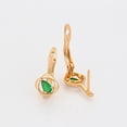 thumbnail image 4 of Aretes Dama Rombo Gota Swarovksi Esmeralda Oro 18K Laminado dorado Unitalla, 4 of 6