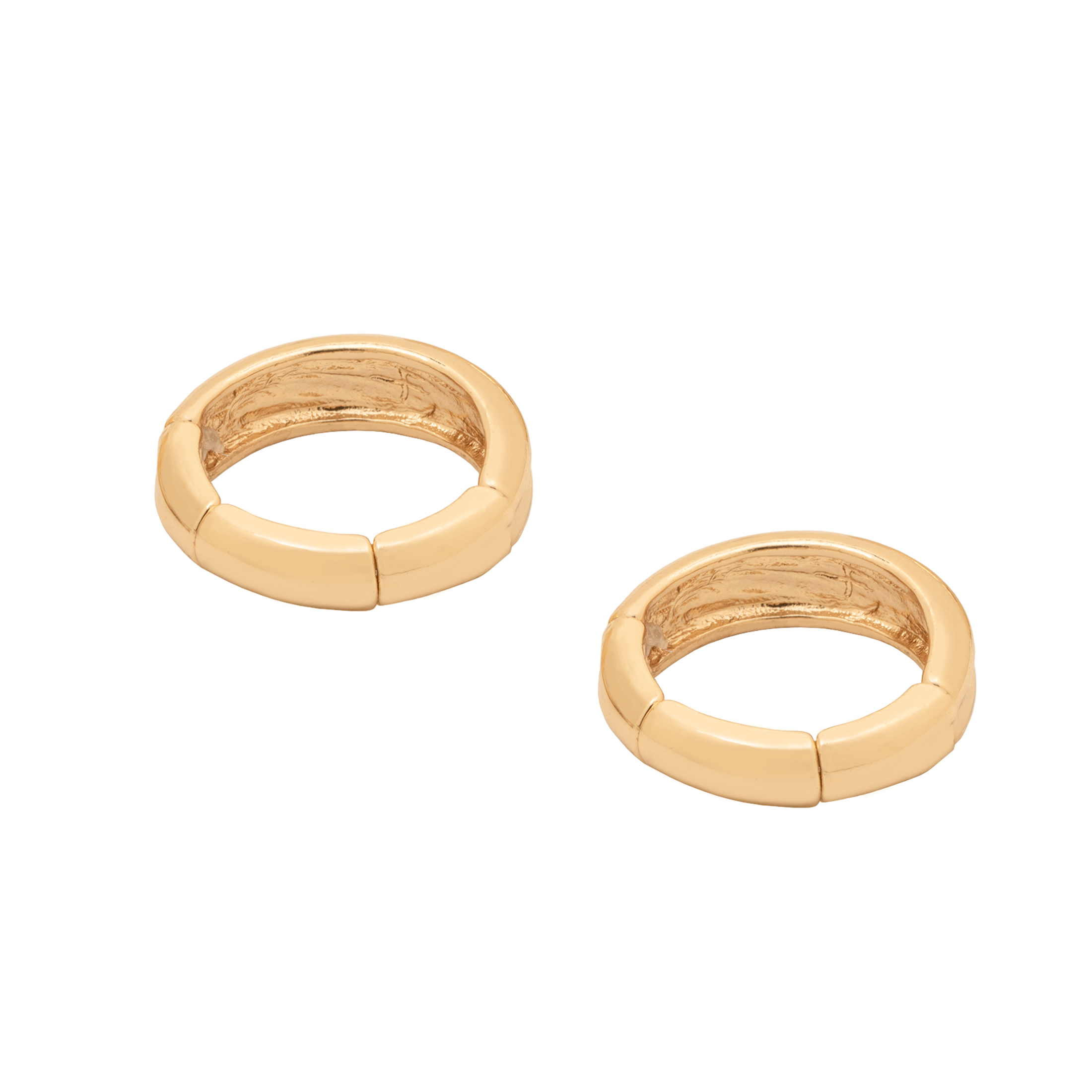 Time and Tru Women's Gold Tone Stretch Ring Set with Faux Pearl Accent Classic Style