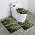 thumbnail image 1 of ABPHQTO Pino Juego de alfombras de baño de 3 piezas Alfombra de baño Alfombra de contorno y tapa de inodoro, 1 of 2