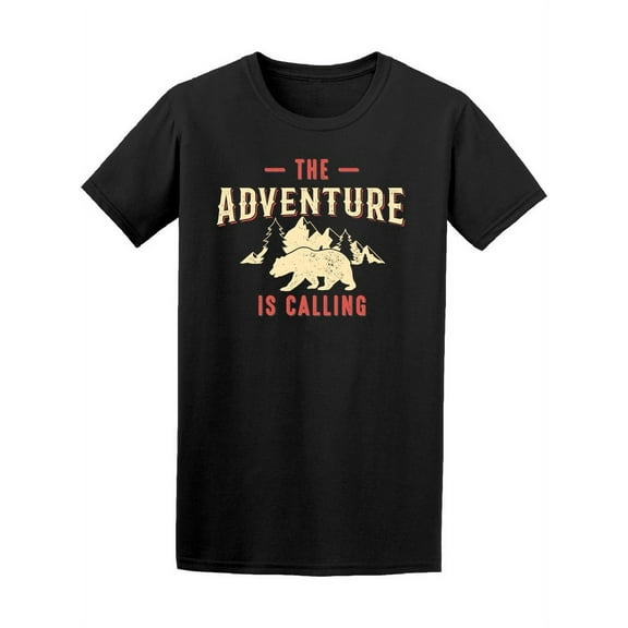 The Adventure Is Calling Bear T-Shirt Men -Image by Shutterstock, Male XX-Large