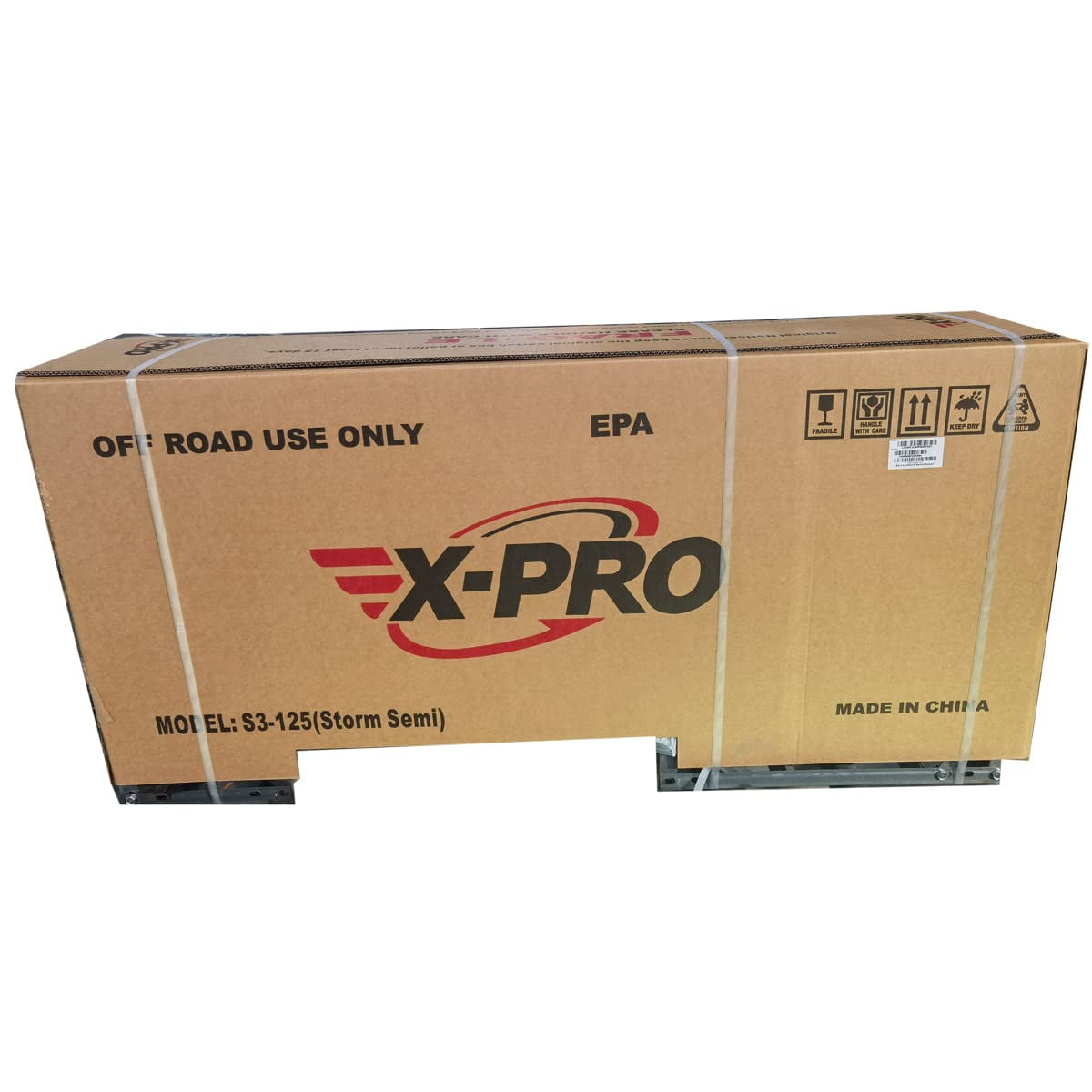 X-Pro Brand New Storm 125cc Dirt Bike with 4-Speed Semi-Auto Transmission, Kick Start, Big 14"/12" Tires!