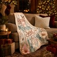 thumbnail image 3 of Inspirational Lettering Framed By Butterflies And Wildflowers, Soft Flannel Blanket with Bohemian Botanical Typography Print, Housewarming Gift and Home Decor for Bedroom and Living Room, 3 of 7