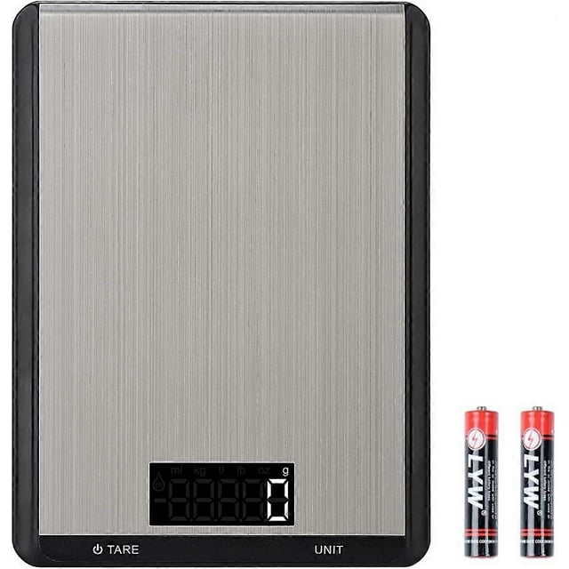 Kitchen Scales, Electronic Kitchen Scales 5Kg/1G Stainless Steel Touch-Sensitive Backlit Lcd Tare Function