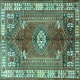 thumbnail image 1 of Ahgly Company Indoor Square Persian Turquoise Blue Traditional Area Rugs, 5' Square, 1 of 4