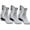 Grey, variant on 3 Pair Men’s Cotton Sports Socks, Mid Crew Athletic Training Socks, TIKA