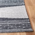 thumbnail image 5 of SAFAVIEH Striped Kilim Juniper Striped Area Rug, Black/Ivory, 7' x 7' Square, 5 of 7