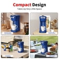 thumbnail image 6 of 2 in 1 Single Serve Coffee Maker for K Cup Pods & Ground Coffee, Mini K Cup Coffee Machine with 6 to 14 oz Brew Sizes, Single Cup Coffee Brewer with One-Press Fast Brewing, Reusable Filters,Blue, 6 of 10