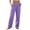 X14-Purple, variant on Rhuody Casual Pants For Women Stylish Striped Loose Fit High Waist Nine Inch Straight Leg Trousers Retro Daily Wear Blue L