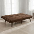 thumbnail image 4 of Homy Casa 63" Convertible Futon Sofa Bed, Adjustable Backrest Sleeper Sofa for Living Room, 4 of 11
