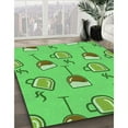 thumbnail image 2 of Ahgly Company Indoor Rectangle Patterned Neon Green Area Rugs, 2' x 5', 2 of 6