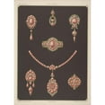 thumbnail image 3 of Martin Gerlach 11x14 Black Modern Framed Museum Art Print Titled - Seven Designs for Jewelry, Including Bracelets, Earrings, and Necklace with Pink Pearls. (1872 - 1873), 3 of 5