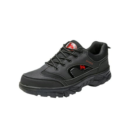 

Kesitin Mens Lightweight Low Top Hiking Shoes Sport Athletic Sneakers Black 9.5