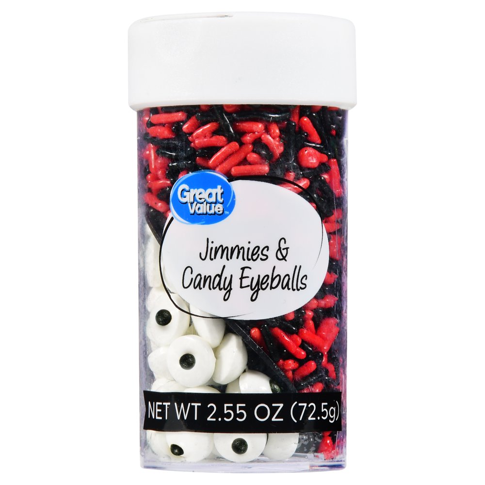 Great Value Jimmies & Candy Eyeballs, 2.55 oz