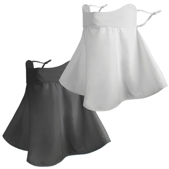 Ice Silk Face Masks for Sun Protection, Sunlight Face Cover for Full Face and Neck Coverage, Adjustable, Breathable, 2 Pcs Set, for Driving, Cycling, Outdoor Activities, Quality Cooling Fabric