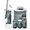 Color 2, variant on Gothic Bathroom Accessory Set 6 Piece Castle Misty Mountain Cliff Horse Carriage Foggy Road Dark Trash can, Toothbrush Holder, Toothbrush Cup, Soap Dispenser, Soap Dish, Toilet Brush Holder