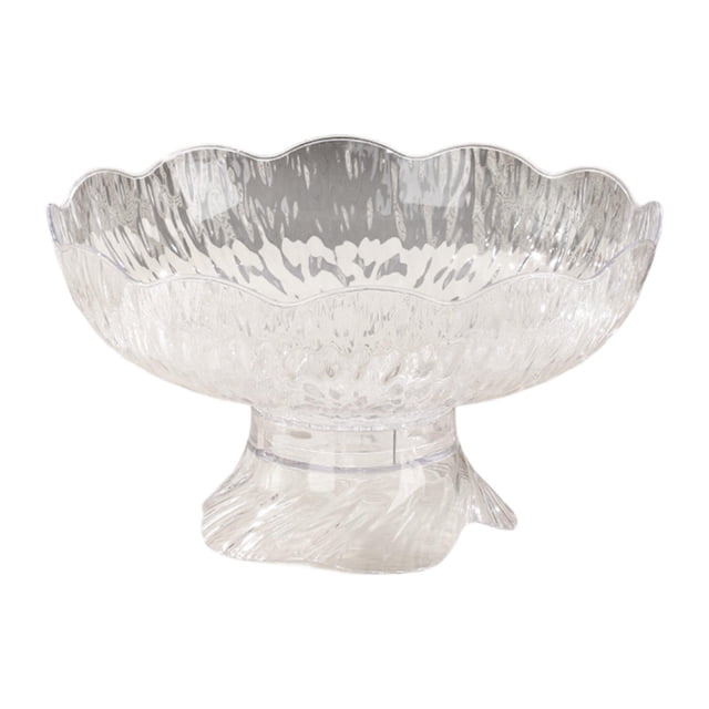Frutero con pedestal, bandeja para frutas, decoración del hogar, decoración moderna de escritorio, multiusos Transparente
