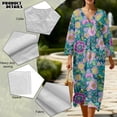 thumbnail image 5 of DISNIMO Women's Floral Print Maxi Dress 3/4 Sleeve Dresses for Women Casual V-Neck Midi Dress Fashion Plus Size Shift Dress, L, 5 of 6