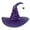 Purple1, variant on Happydeer Halloween Hat Spider Bat Decor Angled Witch Hat Ruched Large Brim Wizard Sorceress Cosplay Haunted House Carnival Party Costume (Purple1)