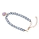 thumbnail image 3 of Collar ajustable para perros y gatos, perfecto para uso diario y fiestas, elegante collar para mascotas con forma de corazón en color gris y morado, 3 of 8