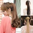 thumbnail image 2 of Happydeer Long Straight Curly Ponytail Hair Extension Wrap Around Ribbon Clip-in Hairpiece, 2 of 13