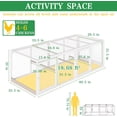 thumbnail image 4 of PETSCOSSET Wooden Outdoor Chicken Coop Run - 18.68 sq ft for 4-6 Chickens, 4 of 8