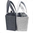 thumbnail image 3 of 4pcs Felt Bottle Bag for 4 Bottles, Felt Bottle Carrier, Bottle Basket with Separate Partition for 4 Bottles, Wine Carrier, Beer Carrier Perfect for N, 3 of 5