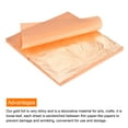 thumbnail image 4 of Uxcell 100 Pcs Hojas de Oro de 6" x 6" para Manualidades Oro Rosa, 4 of 6