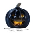 thumbnail image 3 of Floleo Glowing Ceramic Pumpkin Light – LED Lit Jack O Lantern Figurine Tabletop Decor for Fall Halloween Thanksgiving, Hollow Carved Design for Indoor Outdoor Home Party Display, 3 of 7
