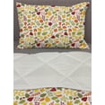 thumbnail image 3 of Acorn Comforter & Sham Bedding Set, Autumn Season Fallen Leaves on the Ground Image Wild Herbs and Rowan Pattern, 3 pcs Duvet Set Microfiber Filling Quilt, 5 Sizes, Multicolor, by Ambesonne, 3 of 4