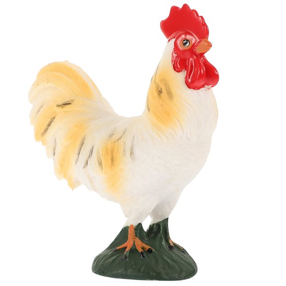 EeaseCA Emulation Rooster Model Decor Creative Farming Ornament Yard Poultry Model Simulated Rooster Toy