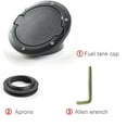 thumbnail image 5 of Aluminum Gas Cap Fuel Filler Door Cover for Jeep Wrangler 2007-2018 JK & Unlimited Accessories (Black), 5 of 8