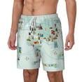thumbnail image 2 of Xecao World Travel Map for Men's Swimming Trunks Swim Trunks Quick Dry Swim Shorts with Mesh Lining Funny Swimwear Bathing Suits, 2 of 9