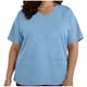thumbnail image 1 of Tamaño Más Manga Corta Tops para las Mujeres V Cuello Bolsillo Suéter Blusa Casual Camisa Uniforme, 1 of 6