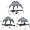 thumbnail image 6 of Elevated Outdoor Dog Bed with Canopy, Cooling Raised Pet Cot with Removable Sunshade for Camping, Deluxe 600D PVC with 2x1 Textilene with Carrying Bag, 6 of 8