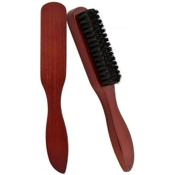 shiyou-Boar Bristle Hair Brush, Beard Brush, Hair Teasing Brush, Natural Boar Bristle Brush, Moustache Brushes, Facial Hair Brush, Beech comb with Beech Handle, Beard Hair Cleaning Tool for Men &Wome