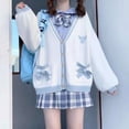 thumbnail image 5 of Cardigan Women LOVE DOCK Loose Sweaters Student Preppy Sweet Girl Cute Knitwear New All-match Soft Hot Sale Basic Coats Women, 5 of 6