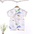 thumbnail image 3 of EnJoCho Outfits for Baby Baby Girls Boys Cotton Summer Cartoon Short Sleeve Print Romper Bodysuit Clothes Trendy Bodysuit for Little Baby Toddler Kids, 3 of 3