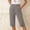 Gray, variant on FengLS Women's Capri Pants Simple Solid Color Cotton Straight Leg Pants Elastic High Waist Fashion Short Pants Leisure Comfy Split Hem Shorts with Pockets