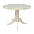 thumbnail image 5 of 36" Solid Wood Round Top Pedestal Dining Height Table With 12" Leaf Unfinished, 5 of 10