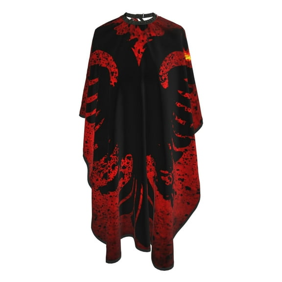 Albanian Flag Salon Barber Cape - Professional Hairdressing Waterproof Hair Cutting Cape With Adjustable Snap Closure-Haircut Apron For Hair Stylist And Home Use-55''X66''