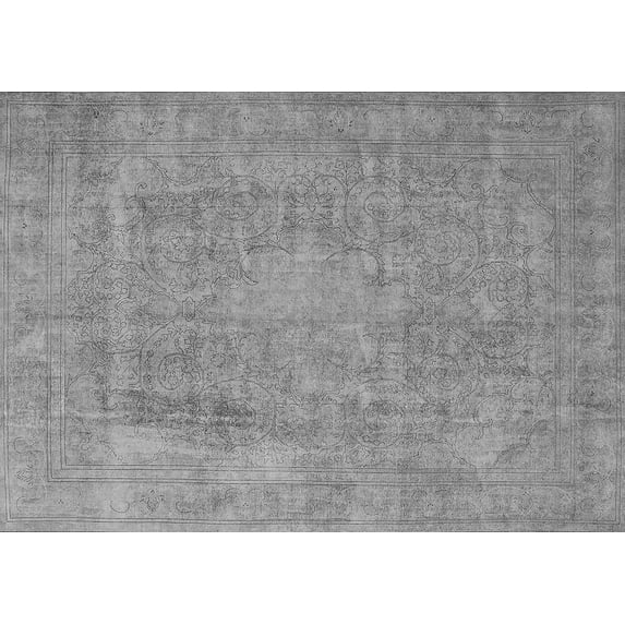 Ahgly Company Indoor Rectangle Oriental Gray Industrial Area Rugs, 8' x 10'