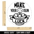 thumbnail image 2 of Make Your Own Luck Shamrock Clover Saint Patricks Day Rubber Stamp for Scrapbooking Crafting Stamping - Mini 1/2 Inch, 2 of 7