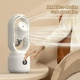 thumbnail image 2 of Summer Water Cooled Spray Mist Electric Fan USB Rechargeable Portable Wireless Air Humidifier Bladeless Ventilator Table Fan, 2 of 8