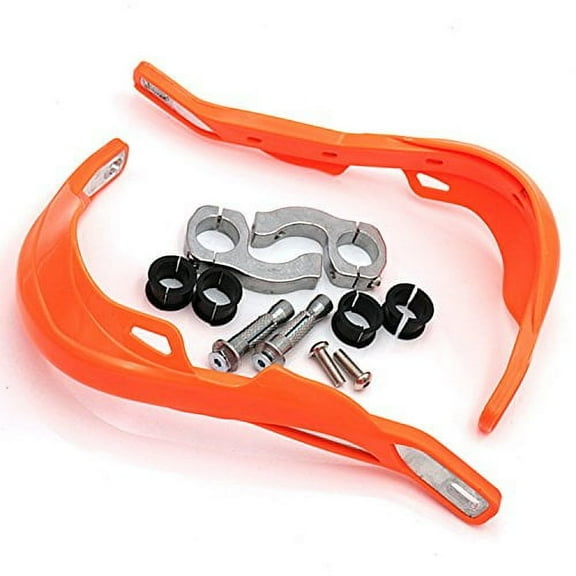 Orange 28mm Motorcycle Brush Hand Guard Guards 1 1/8" Handlebar Kit for Honda Kawasaki Suzuki Yamaha ATV Dirt Bike Off-Road Quad Enduro Motocross MX