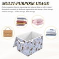 thumbnail image 6 of Yayeee Collapsible Cube Storage Bin with Lid Fabric Closet Decorative Basket with Handles, Purple Otters Pattern, 6 of 7