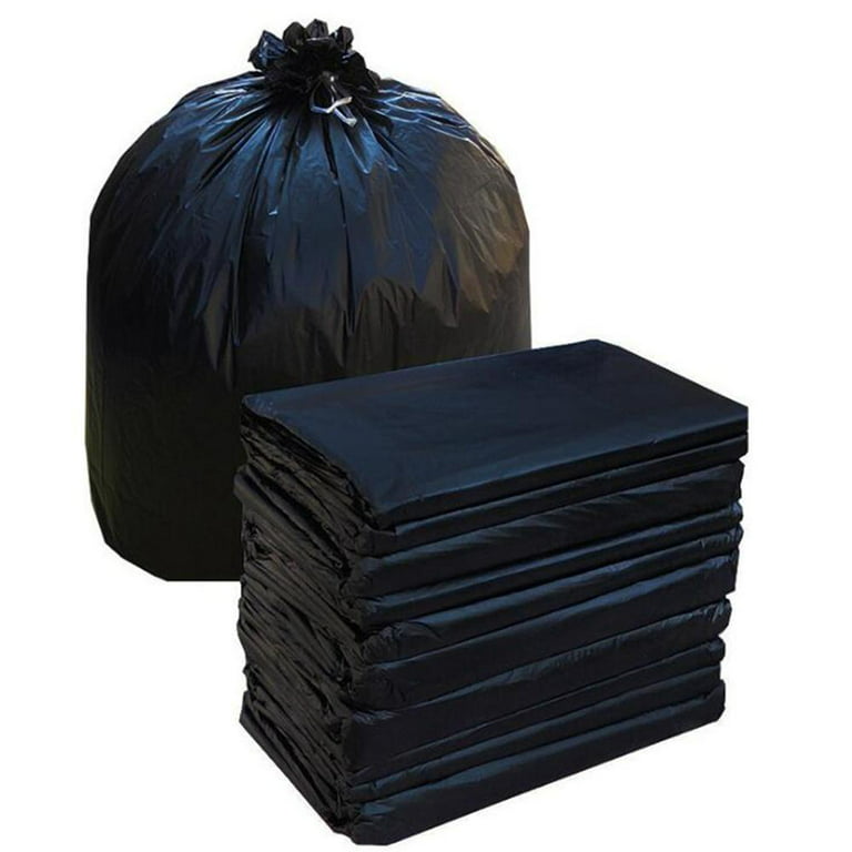45 Gallon Trash Bags 3 MIL 25PCS Large Heavy Duty Garbage Rubbish Bags  Black