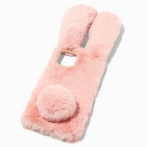 Claire's Furry Pink Bunny Protective Phone Case - Fits iPhone® 12 Pro Max